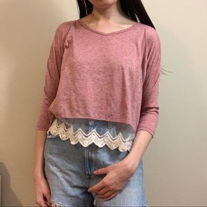 Lace trim blouse. Size XS.